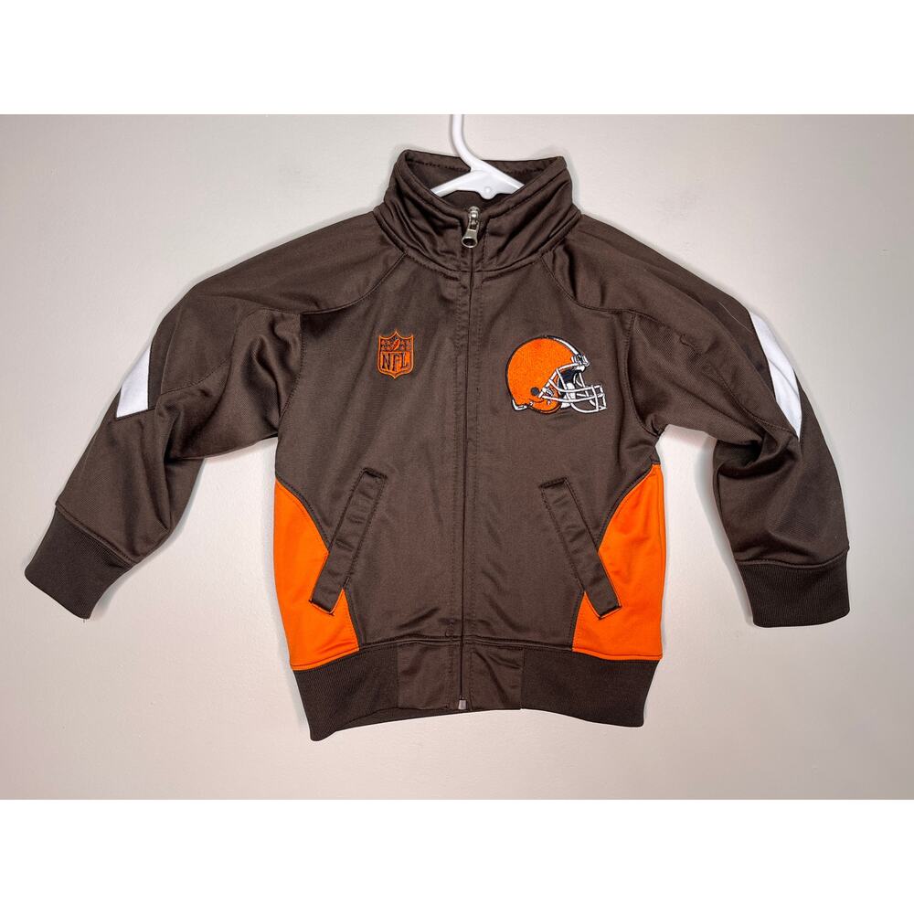 Y2K Cleveland Browns Football NFL Official Team Apparel Kids Track Jacket 2T